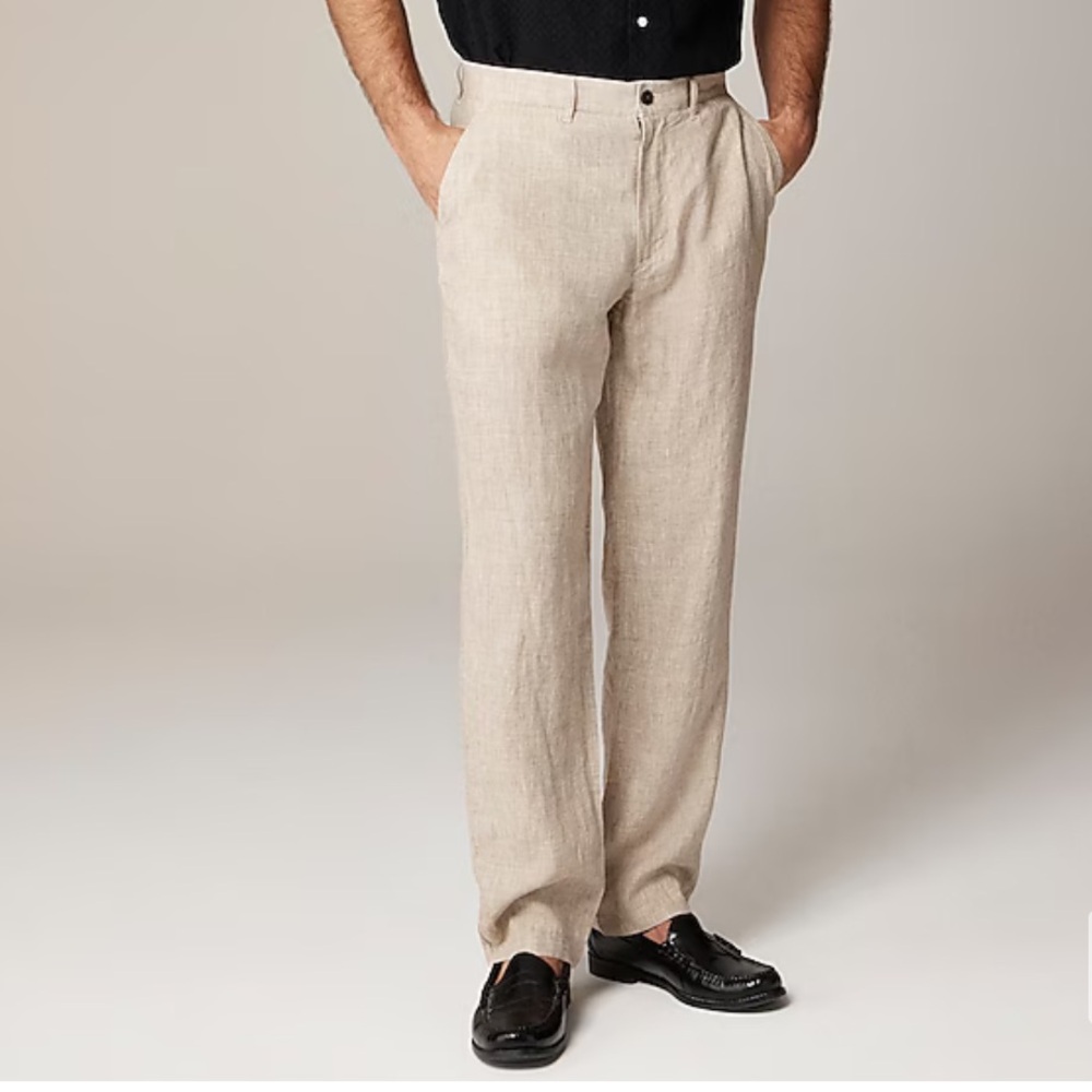 J.Crew men’s Classic-fit linen trouser 31/30 NWT